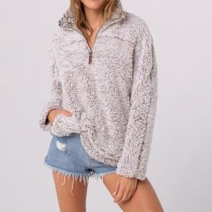 Thread & Supply Ivory Sherpa Pullover